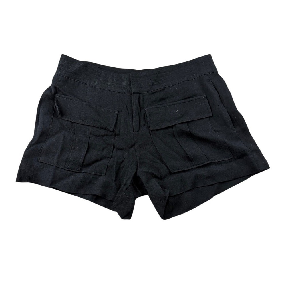 Joie Shorts Women 2 Black Regular Fit Solid Flat Front Pockets Resortwear Summer